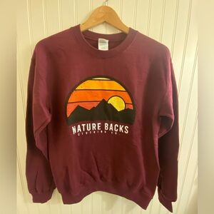 Nature Backs sweatshirt NEW!